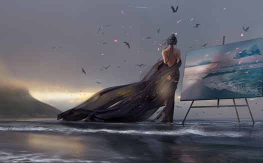 冰公主Destination -by Wlop -8k-219-music